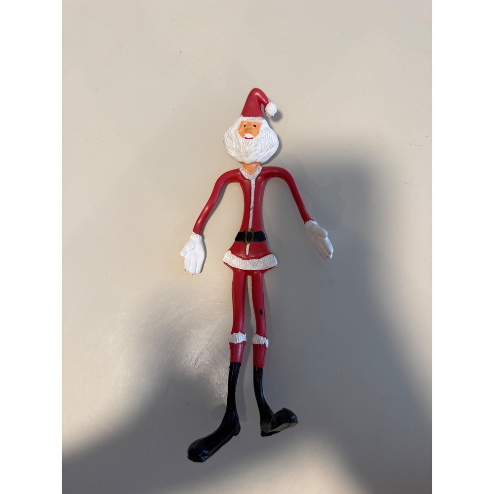Vintage Bendable Santa Claus Action Figure Flexible‎ Christmas Toy Red 9 Inch